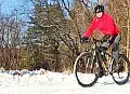 Zimą, rowerem po lasach trójmiejskich
